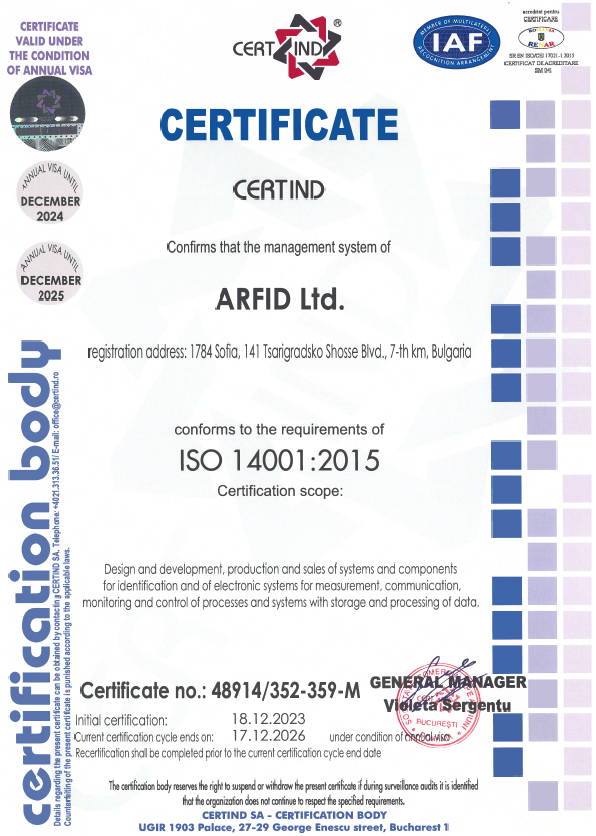 ISO14001 Cert 48914 ARFID Ltd. M2023 PIC EN